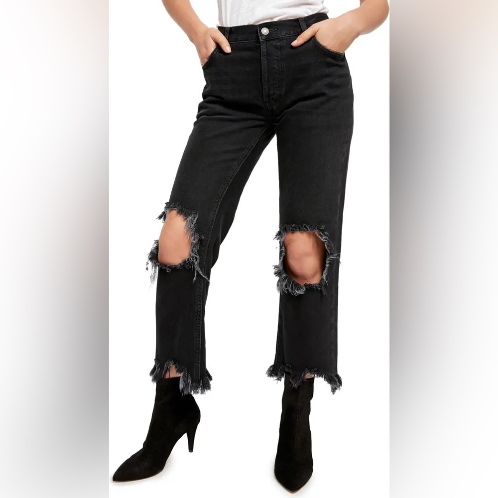 Free People Maggie Mid Rise Straight Jean Size 25